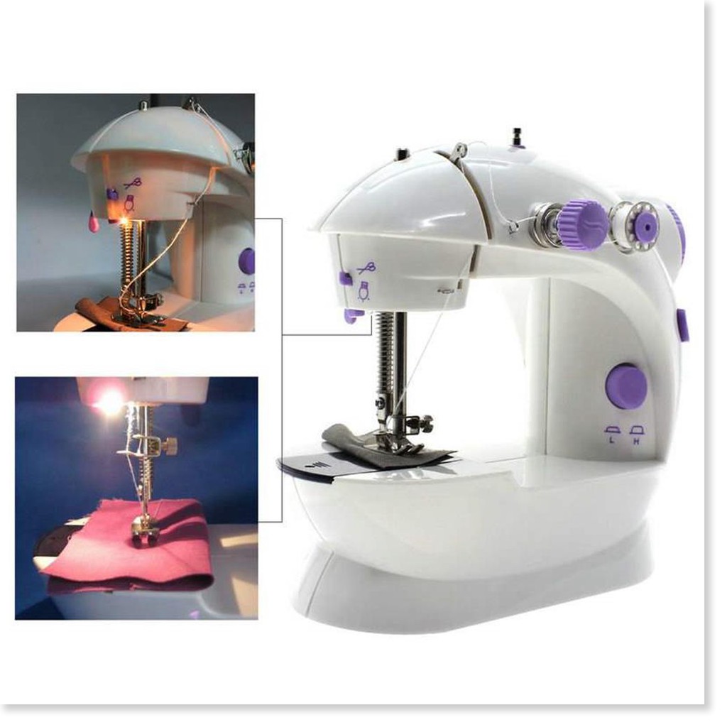 Máy khâu mini có vắt sổ, Máy may mini CMD nhập khẩu hoạt động êm ái, dễ dàng thao tác sử dụng b