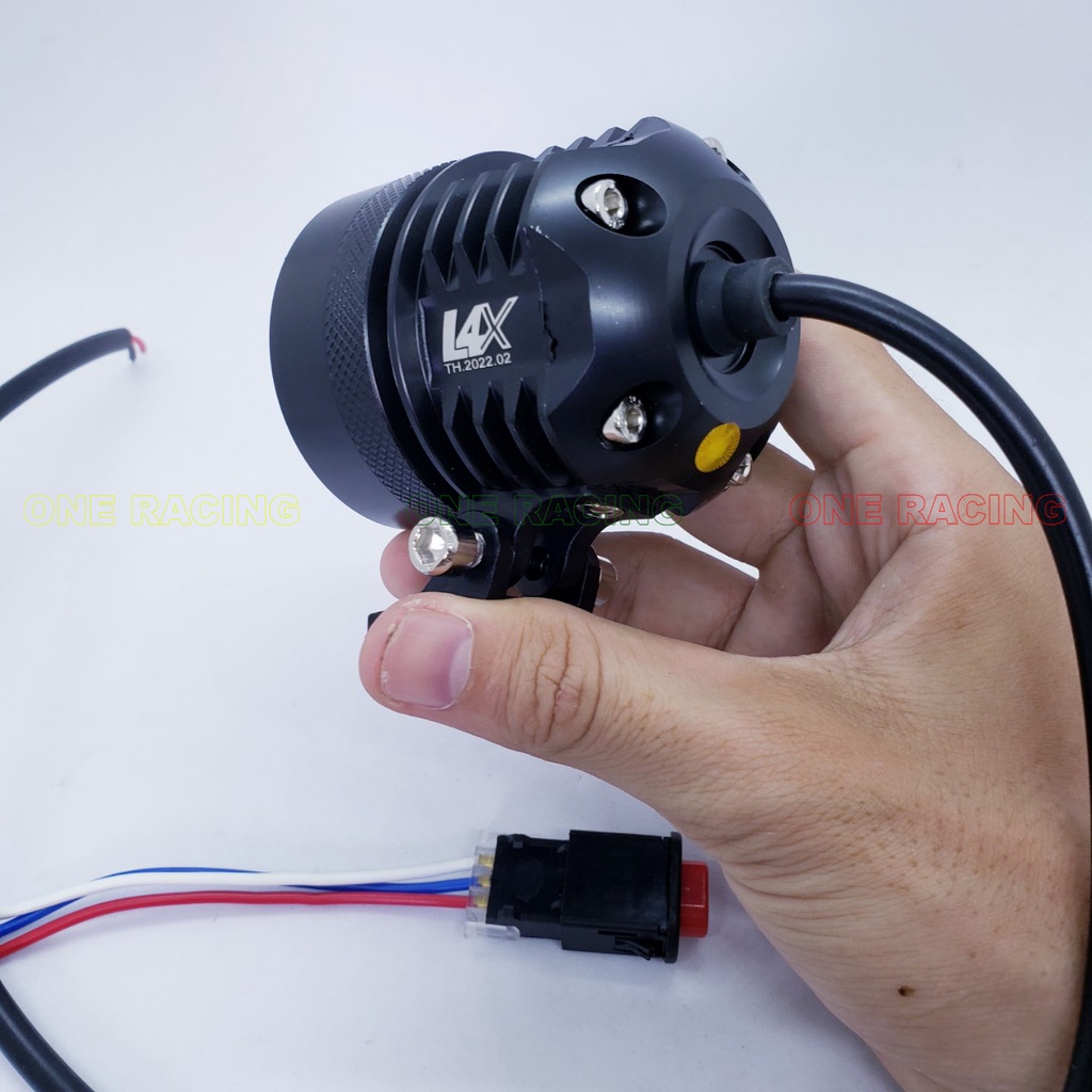 Đèn trợ sáng l4x xe máy siêu sáng 40W vỏ hợp kim Tặng công tắc  on/off full bộ