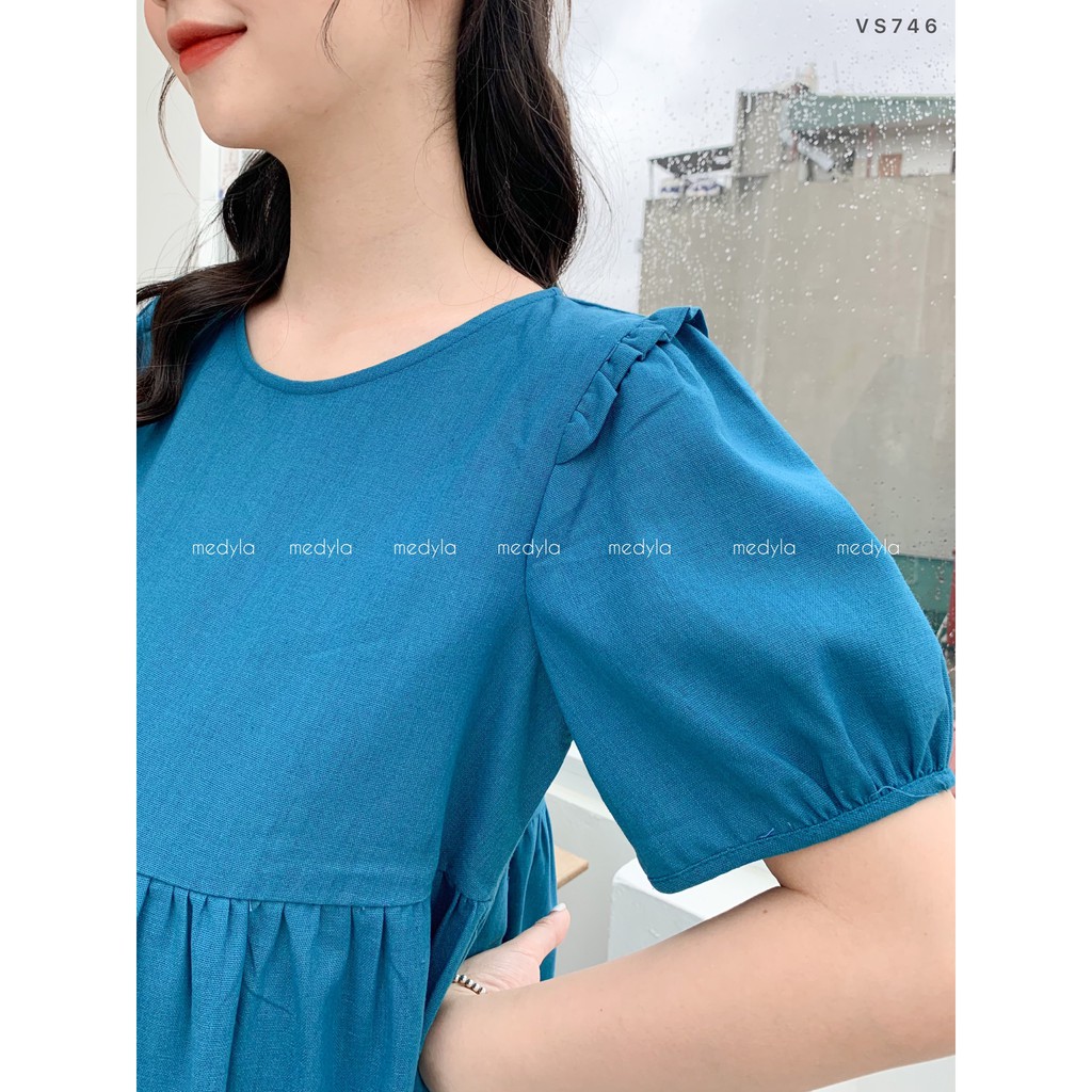 Váy bầu mùa hè xinh thiết kế babydoll mặc trong và sau sinh đi chơi, du lịch - Đầm bầu công sở dự tiệc Medyla - VS746