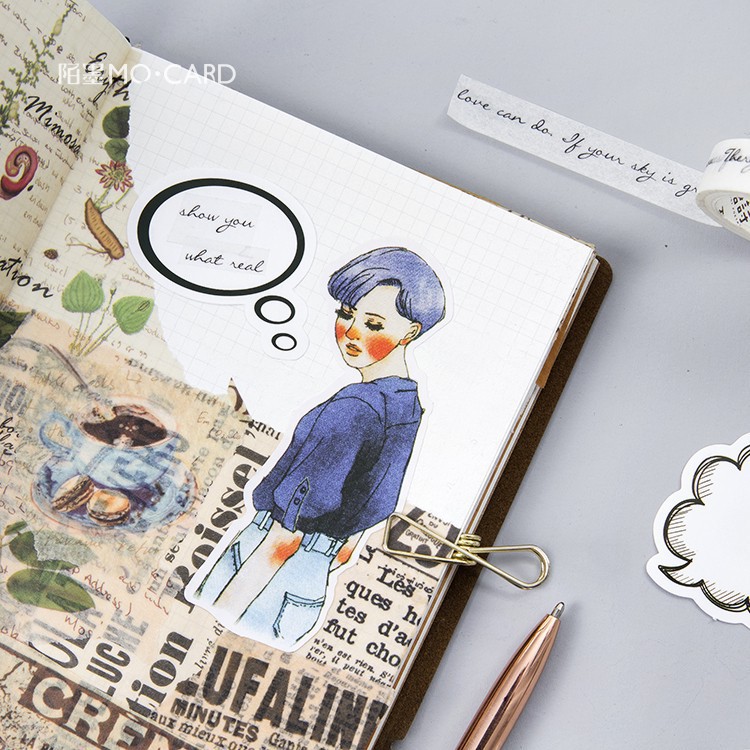 Bộ sticker/ Hình dán Kiểu Dáng Khung Trò Chuyện (45 Hình)