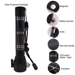 Đèn pin Siêu sáng 11 Chức năng Solar Power Flashlight