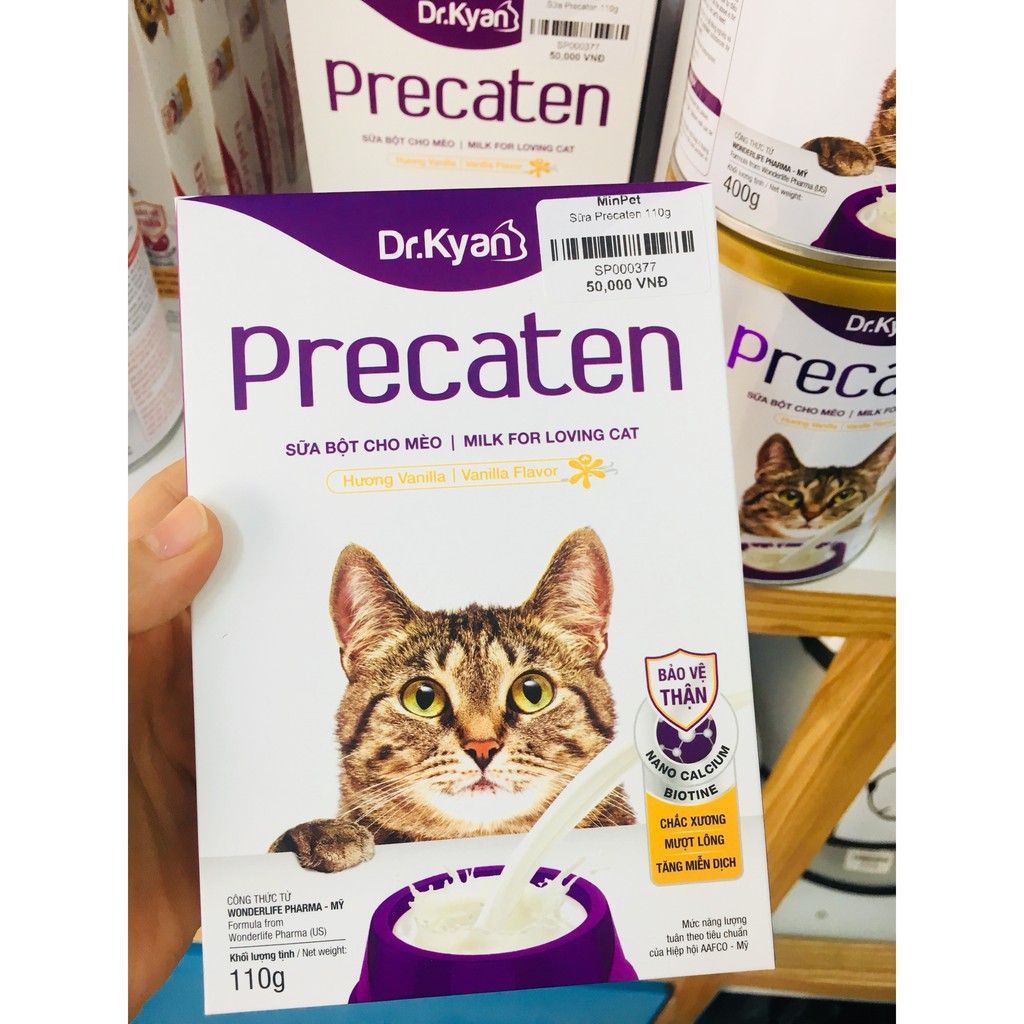 Sữa Bột Dinh Dưỡng Precaten Dr.Kyan Cho Mèo Mang Thai và Mèo Con (Lon 400g &amp; hộp 110g) - Mixo Pet Town