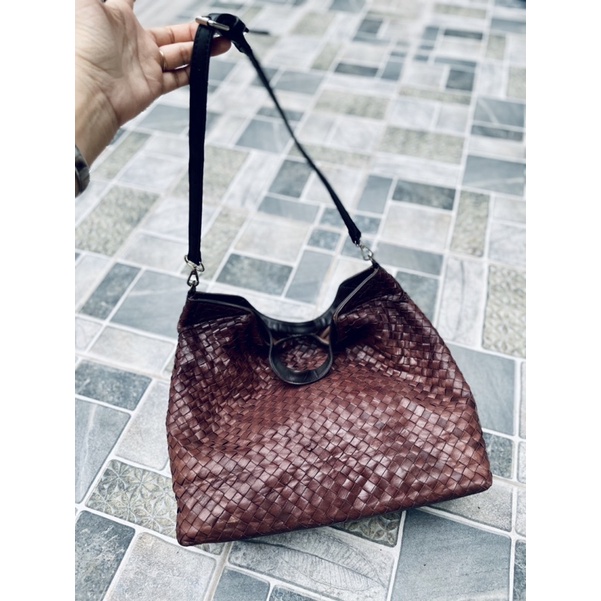 SALE- túi si da thật đan