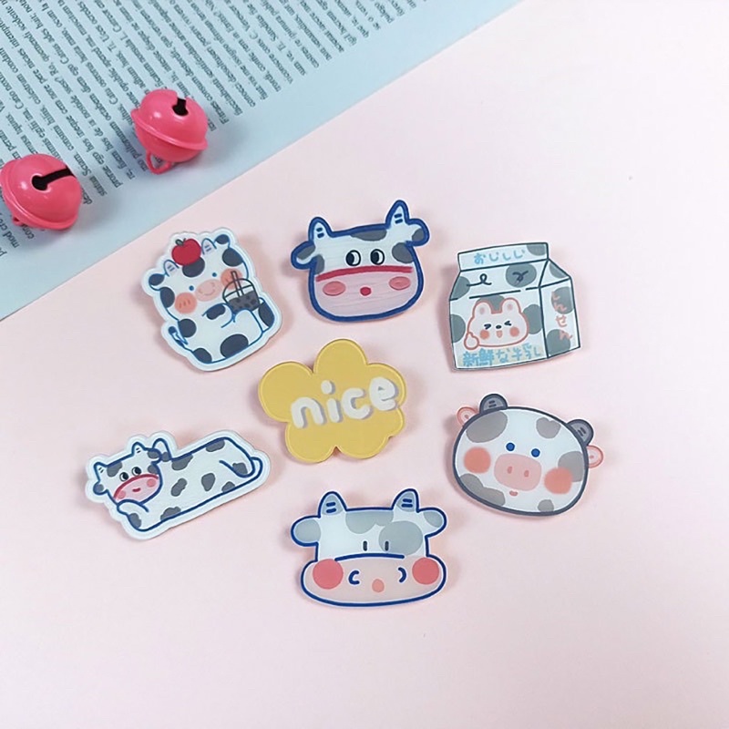 Phụ Kiện Sticker Gim Cài Trang Trí Balo Ulzzang Túi Ví Dễ Thương - Huy Hiệu Cài Cặp Học Sinh, Mũ, Nón - Combo 3 Pin Cài