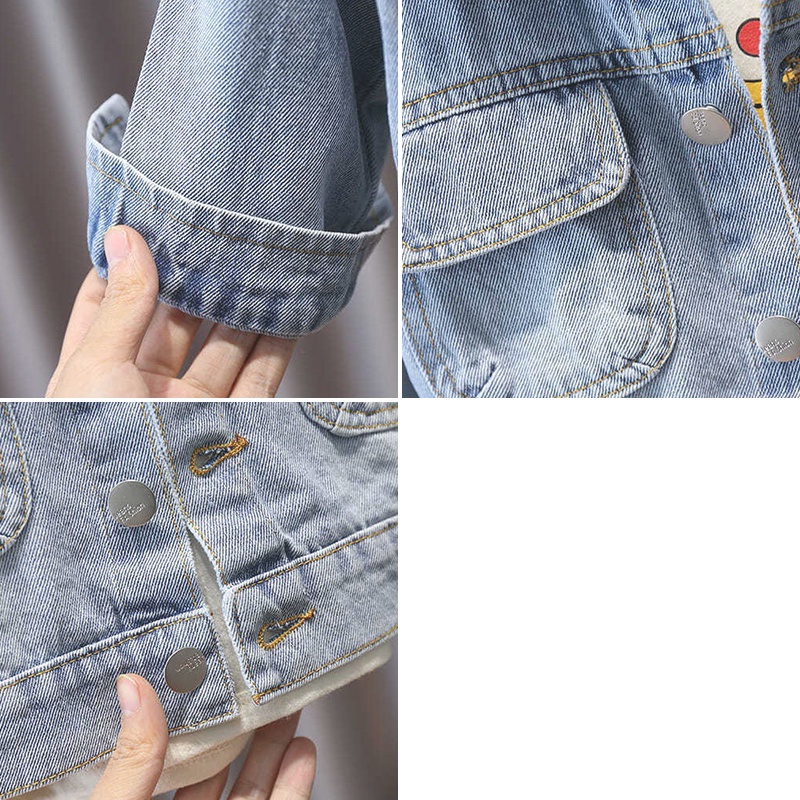 Áo Khoác Denim Thời Trang Cá Tính Cho Bé Trai Gái akku