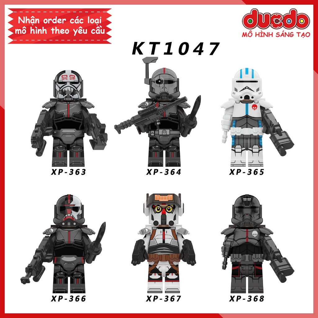 Minifigures nhân vật Star Wars The Bad Batch - Đồ chơi Lắp ghép Xếp hình Mô hình Mini KORUIT KT1047