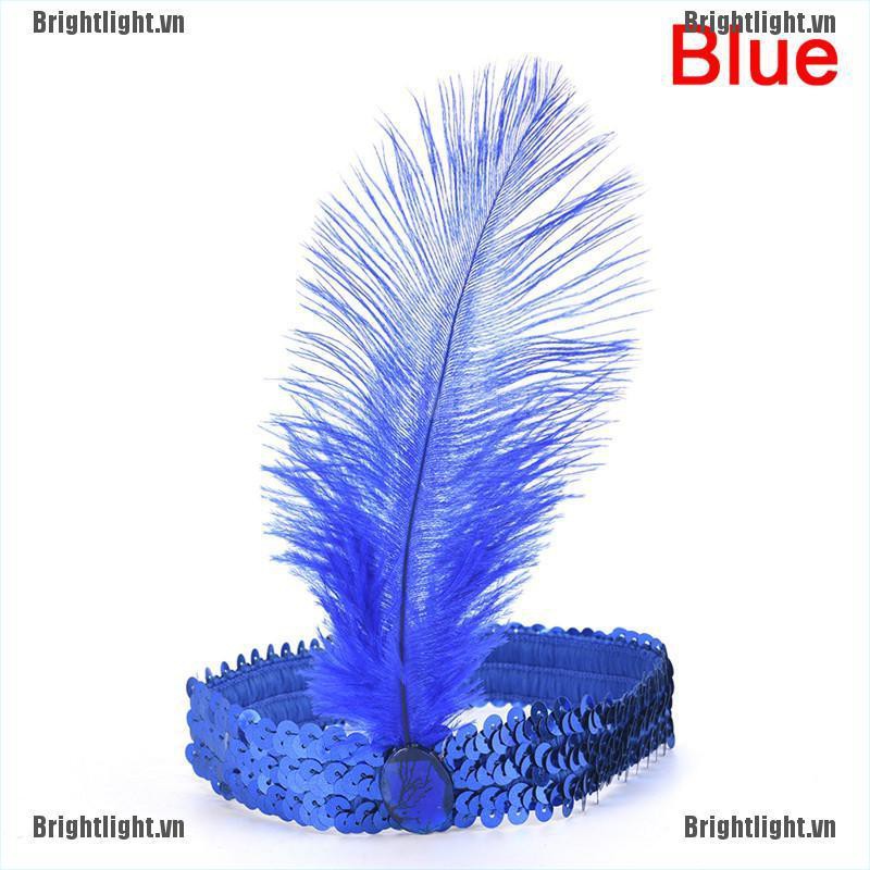 Băng Đô Cài Tóc Đính Lông Vũ Độc Đáo Cho Nữ