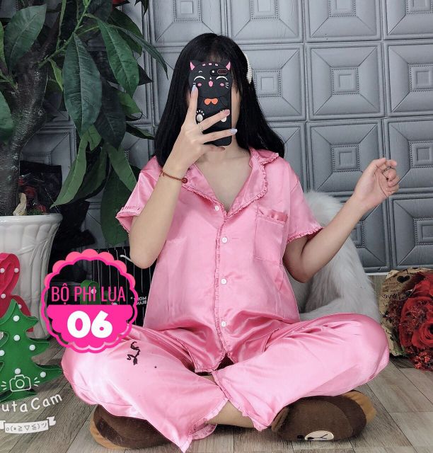 Đồ bộ phi lụa bèo chất lụa đẹp cao cấp MS BỘ PHI LỤA 06