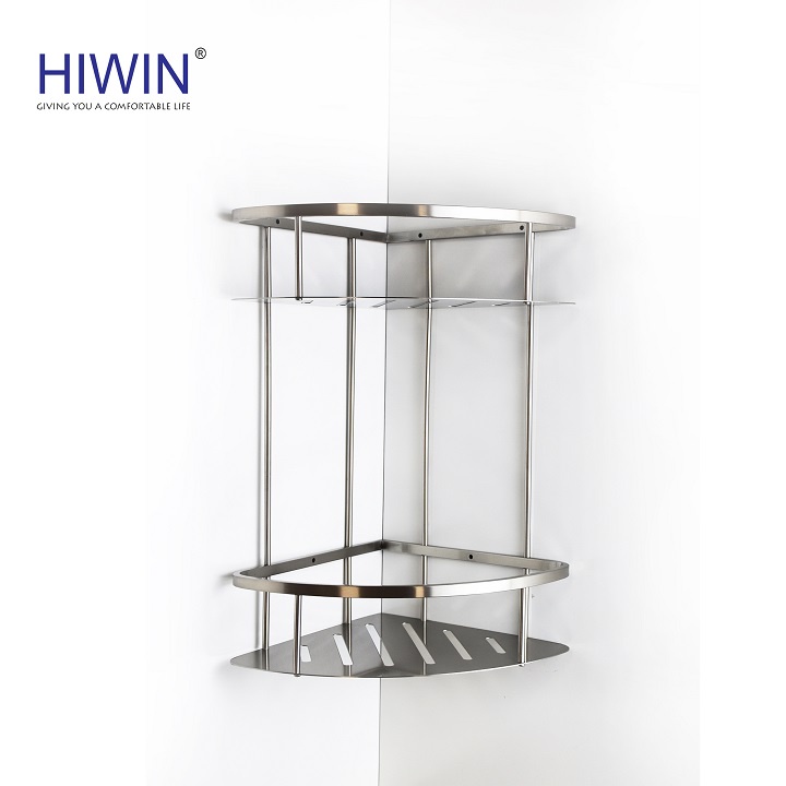 Kệ góc nhà tắm inox 2 tầng inox 304 HIWIN Y-217
