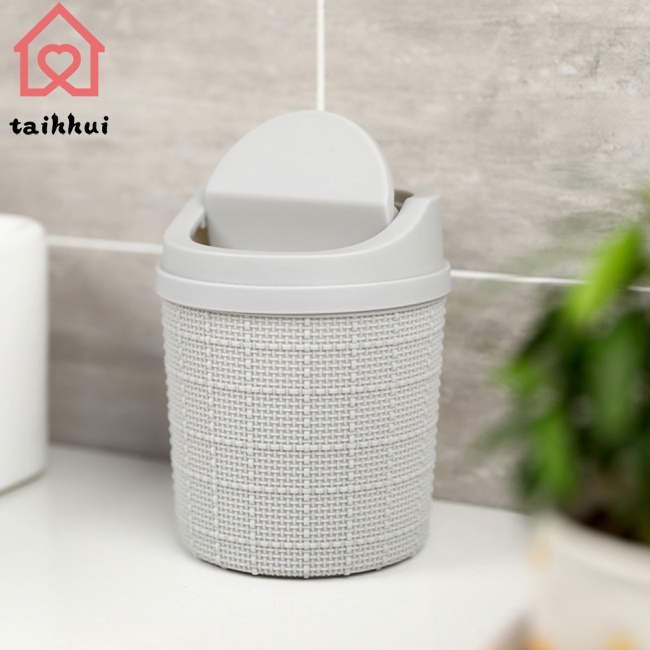 Thùng Rác Mini Để Bàn Có Nắp Tháo Rời Được Tiện Lợi
