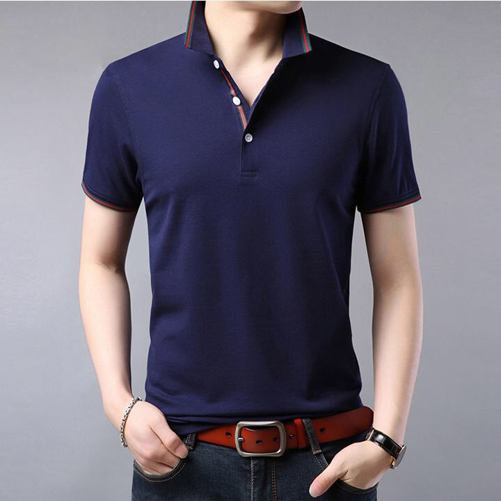 Áo thun phối viền sang trọng đẳng cấp Bonado BN09 - Xanh Coban