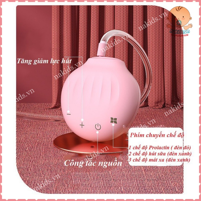 Máy Hút Sữa Điện Đôi 9 Mức Có Chế Độ Massage Kích Sữa - Chính Hãng Misuta Nội Địa Cao Cấp