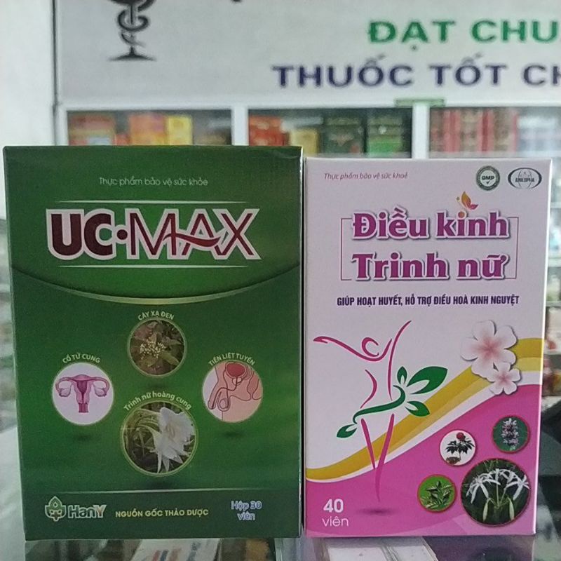 (Chính hãng 💯) Combo 2hộp Viên uống Điều kinh trinh nữ - UC Max hỗ trợ u xơ tử cung-tiên liệt tuyến (Bác sĩ khuyên dùng)