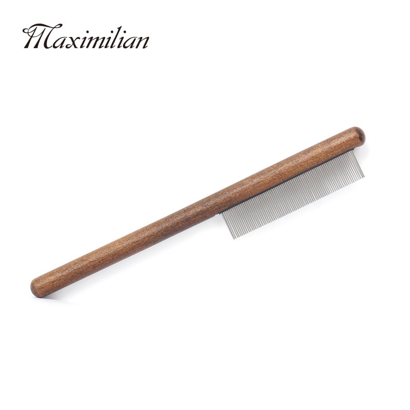 Lược chải dành riêng cho chó mèo lông dài cán gỗ cao cấp MAXIMILAN
