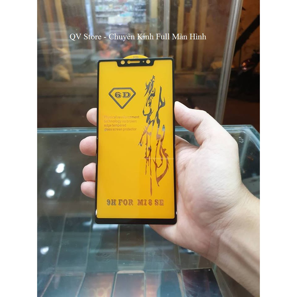 Kính Cường Lực 6D Xiaomi Mi 8 SE Full Màn, Full Keo, Không Chấm Li Ti