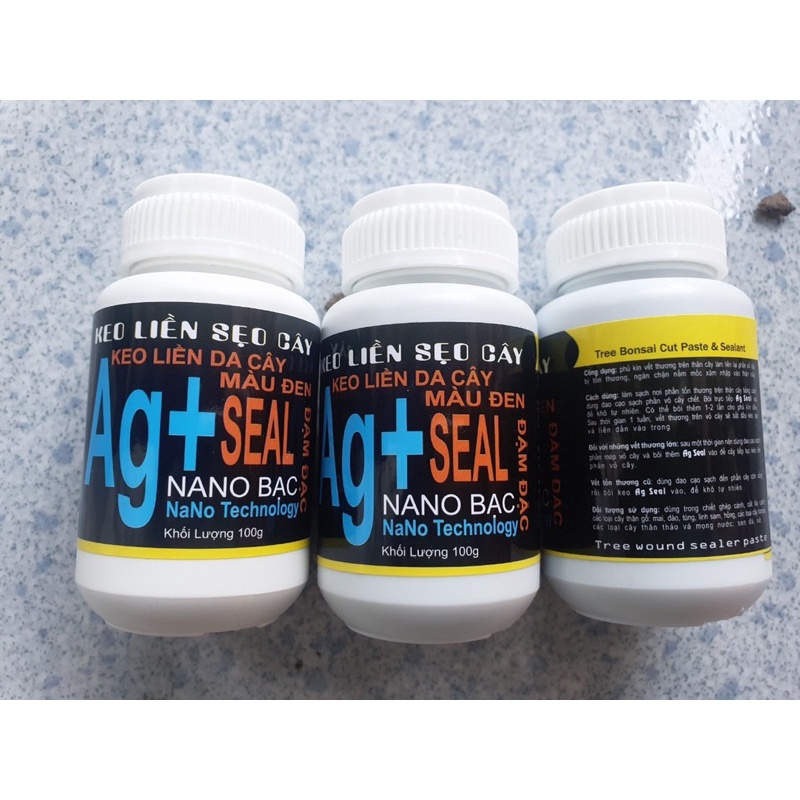 Keo liền da cây đậm đặc AG Seal nano bạc  màu đen - keo liền sẹo bôi cây - diệt khuẩn mau liền da cây