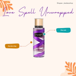 Xịt thơm bodymist Victoria’s Secret Love Spell Unwrapped - 250ml
