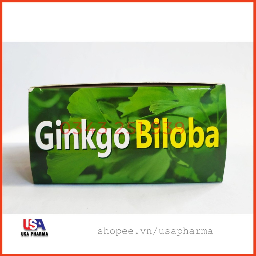 Hoạt huyết dưỡng não Ginkgo Biloba - giúp bổ sung dưỡng chất cho não - tăng cường tuần hoàn máu não - Hộp 100 viên