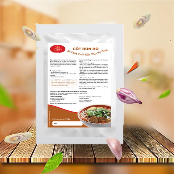 Gia vị nấu bún bò huế nêm sẵn Titom gói 100g dùng nấu nước lèo bún bò