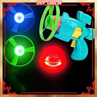 Đồ Chơi Trẻ em Súng phóng Đĩa Bay Phát Sáng Kèm Con Quay