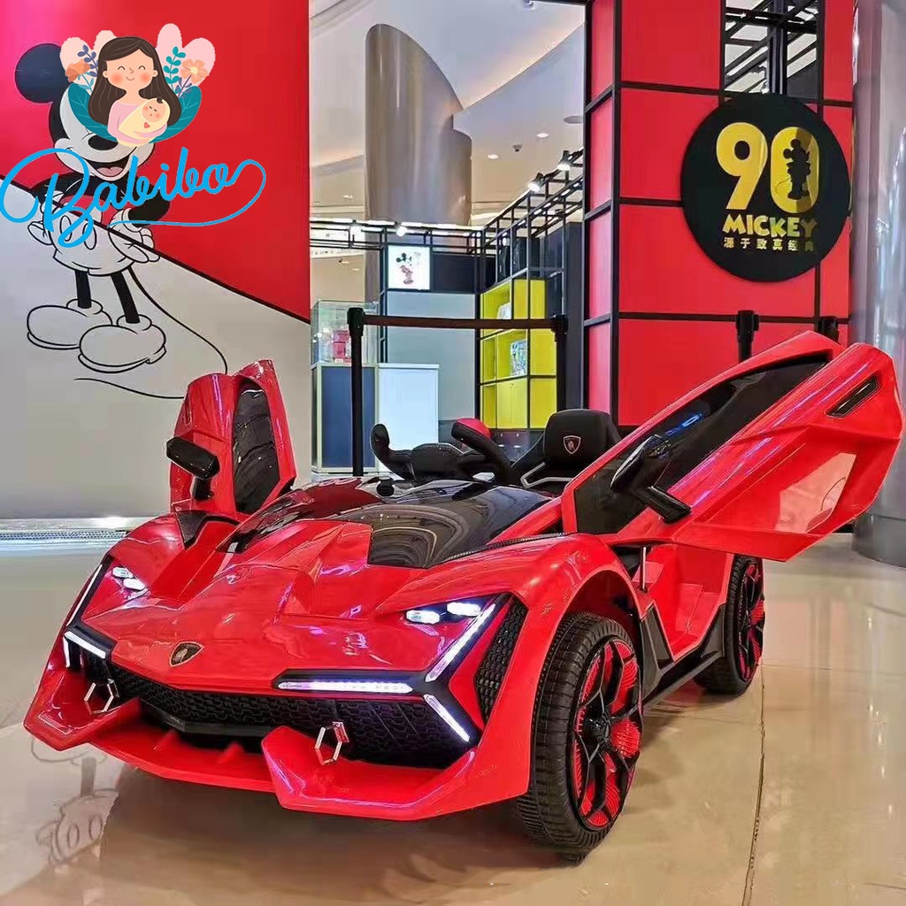 Xe điện cho bé, Xe điện siêu sang mẫu Lamboghini cho bé có điều khiển từ xa Nel 603