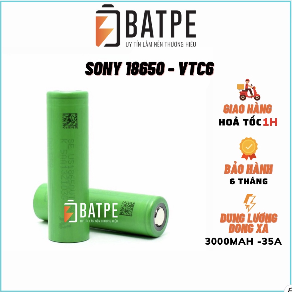 Pin xả cao 18650 Sony VTC6 nội địa Nhật