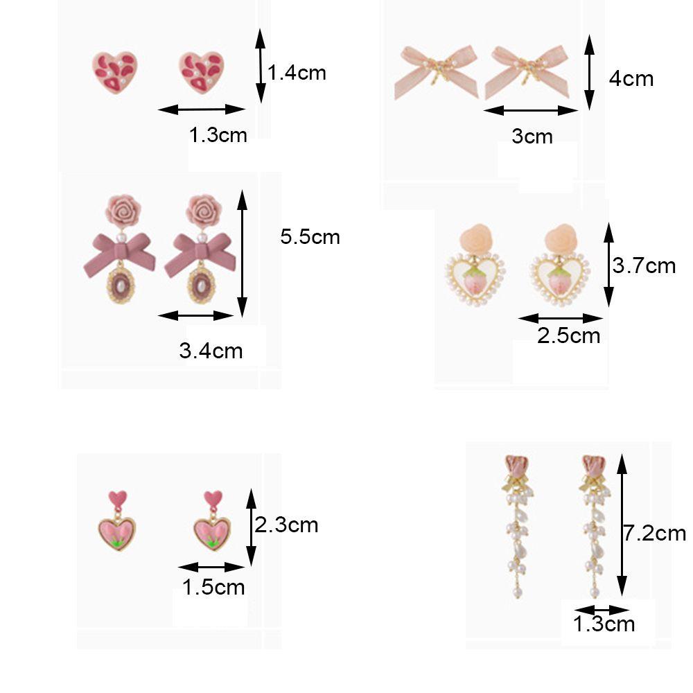Bông Tai Dáng Dài Hình Hoa Màu Hồng Ngọt Ngào Thời Trang Dự Tiệc 1 Cái