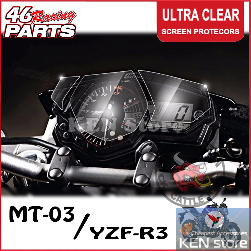 Bộ miếng dán cường lực bảo vệ mặt đồng hồ cho xe Yamaha MT 03 MT03 YZF R3 YZF-R3 MT-03 YZFR3