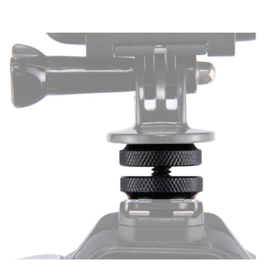 Ngàm Đế chuyển Hot Shoe máy ảnh ra 1/4 inch mẫu 2 khóa chốt vặn - Bằng kim loại phay CNC chuẩn HL921
