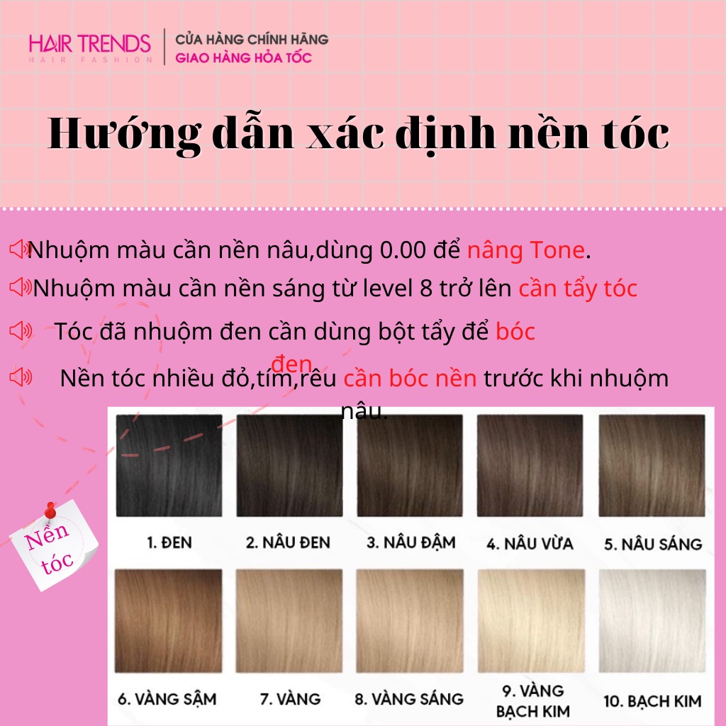 Thuốc nhuộm tóc màu VÀNG CÁTtặng kèm trợ dưỡng 100ml,màu nhuộm Chiko-Hairtrends Shop (C8.33)