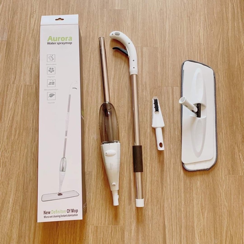 Cây Lau Nhà Phun Sương ⚡ Chổi Lau Nhà Thông Minh Aurora 2 in 1 Có Bình Xịt Nước Tự Động