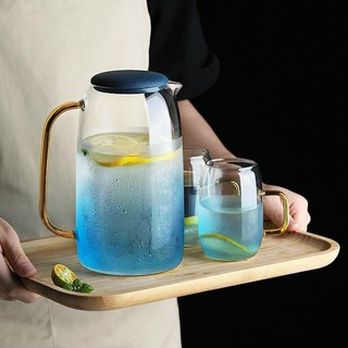 Bộ bình 4,6 ly thủy tinh cao cấp chịu nhiệt Đại Dương xanh