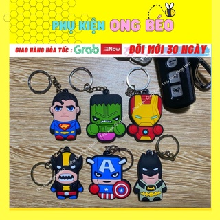 Móc chìa khóa siêu anh hùng chibi. móc khóa làm quà tặng, lưu niệm dễ thương - phukien_ongbeo