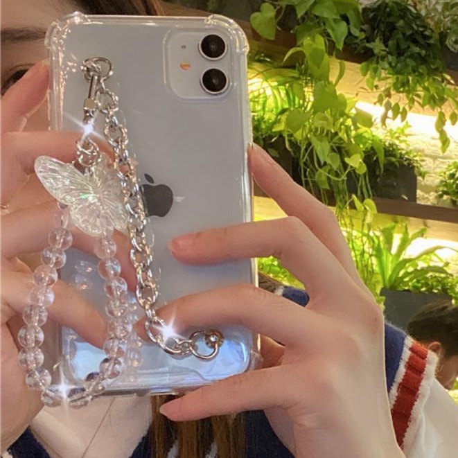 Charm bướm size lớn màu hologram có lỗ xỏ