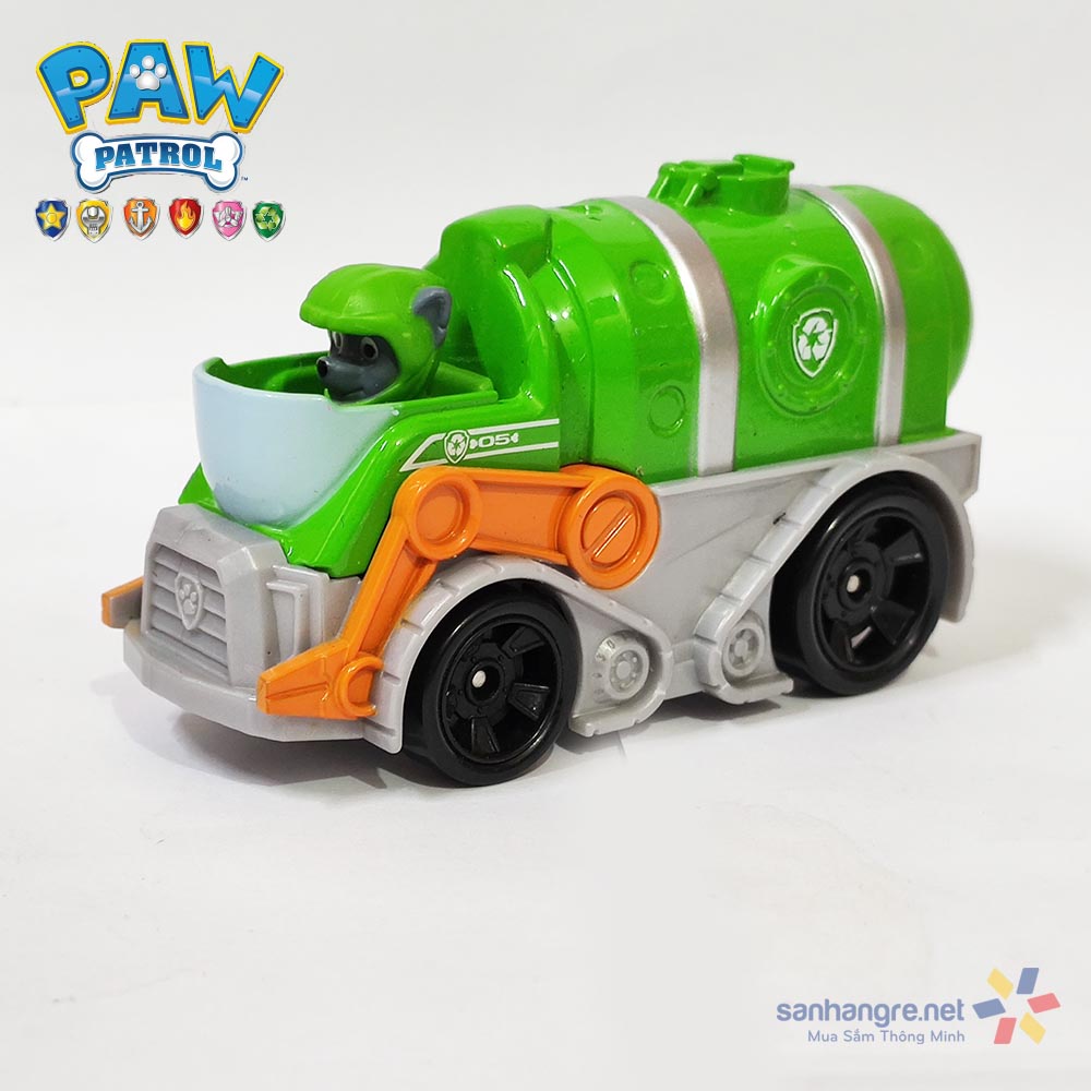 Đồ chơi Paw Patrol xe cứu hộ và chó Rocky Jungle Truck giao mẫu ngẫu nhiên