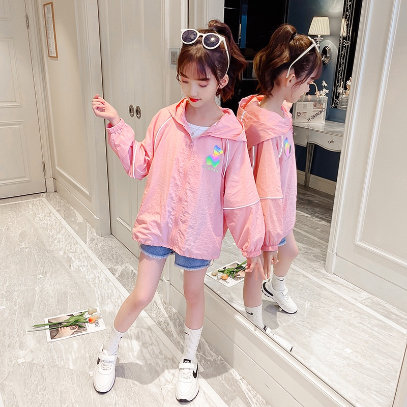 Áo Khoác Chống Nắng Mỏng Thoáng Khí Phong Cách Mới 2022 Cho Bé Gái