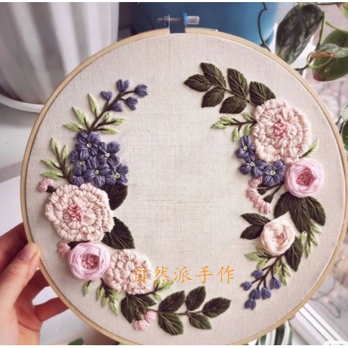 (có sẵn) Kit thêu tay trang trí DIY Bộ Combo thêu Tranh hoa cỏ, kit tập thêu mẫu hoa mùa xuân, sang thu ZEN Handmade