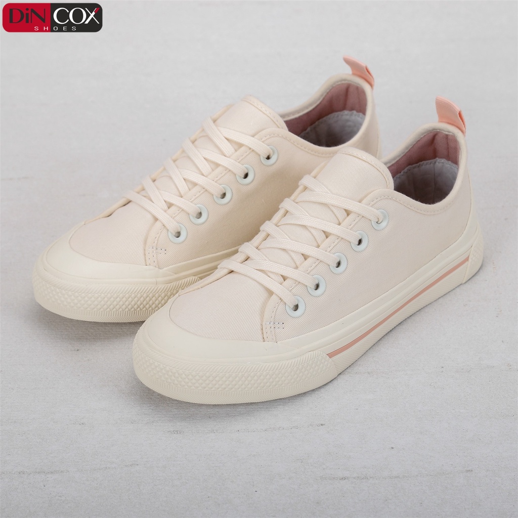 [MÃ WABR1512 GIẢM 12% ĐH 99K ]Giày Sneaker Vải Nữ DINCOX C20 Nữ Tính Sang Trọng Off/White