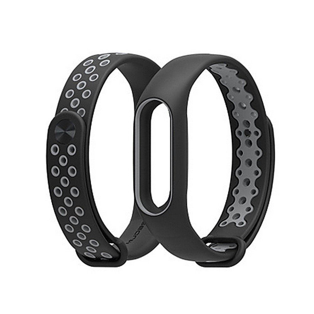 Dây đeo cổ tay thay thế cho Xiaomi Mi Band 2 chất liệu silicon 2 màu cao cấp