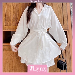 Áo Sơ Mi Nữ Trắng Lụa Tiểu Thư Siêu Xinh