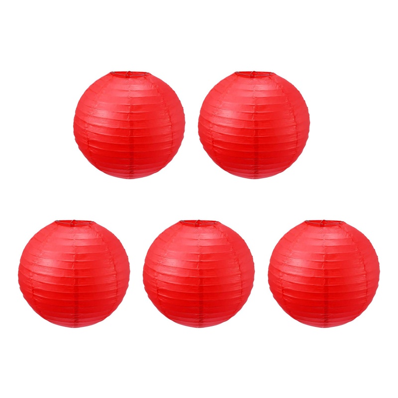 Set 5 Lồng Đèn Giấy Tròn Treo Trang Trí Tiệc