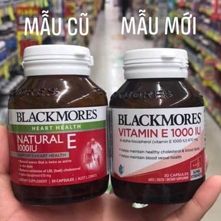 Viên dưỡng da Vitamin E 1000 IU Blackmores, 30 viên (vtm E BLM)