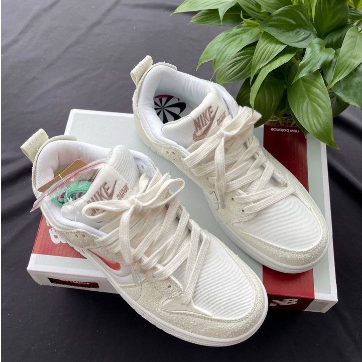 Giày SB Dunk Low Disrupt 2 Pale Ivory màu kem - Bản cao cấp Fullbox và phụ kiện