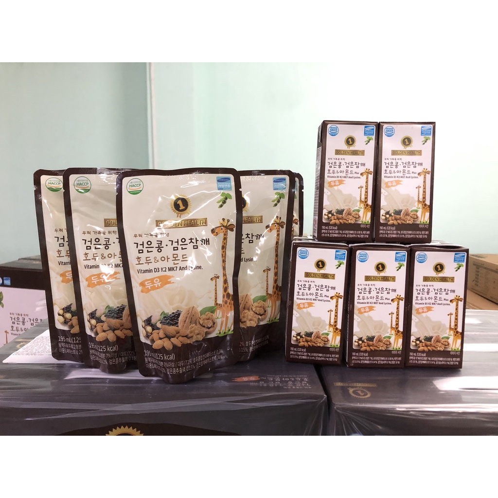 Sữa Hạt Óc Chó Hạnh Nhân GOLDEN HEALTH 195ml - Sữa Hạt Nhập Hàn Quốc