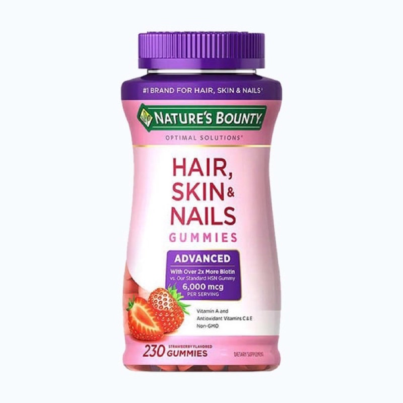 Kẹo Dẻo Hair, Skin & Nails Gummies 230 viên