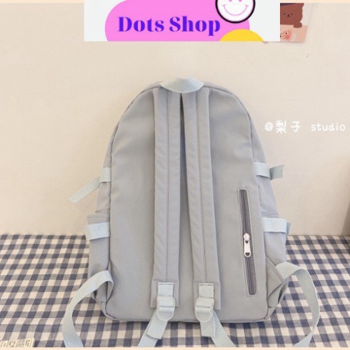 Balo Học Sinh Cấp 2 Cấp 3 Cặp Sách Nữ Nam Đi Học Ulzzang Thời Trang Hàn Quốc Dots Shop Chống Thấm Nước Giá Rẻ - Hàng nhậ