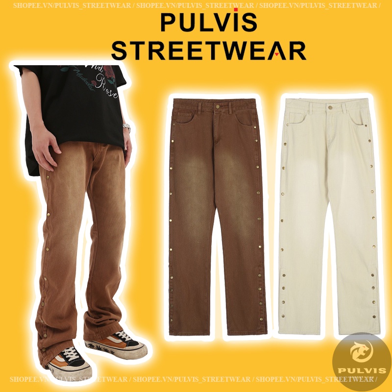 ⚡️[CHỈ 1 NGÀY] - Quần jeans snap ống suông Pulvis 01, quần jeans nam ống suông, quần baggy