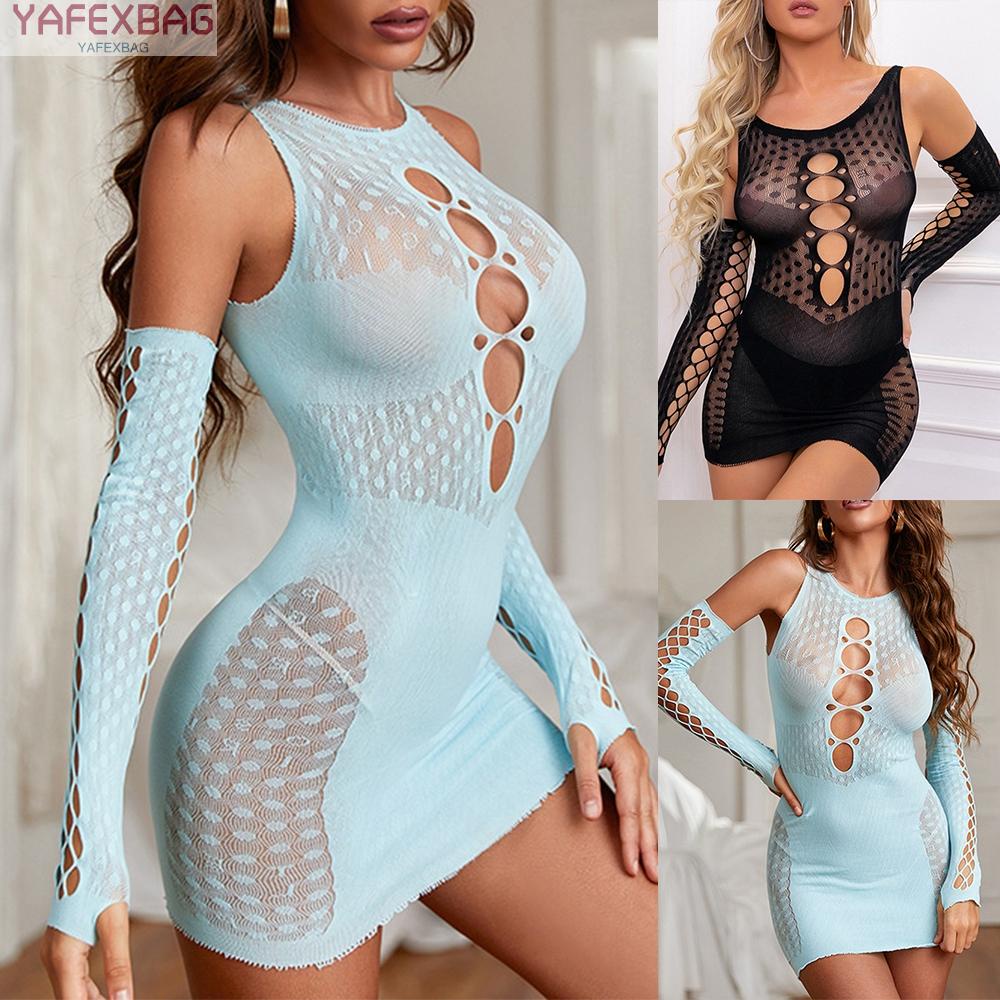 Women Underwear Bodycon Erotic Suit Fashion Fishnet Lingerie Mini Dress