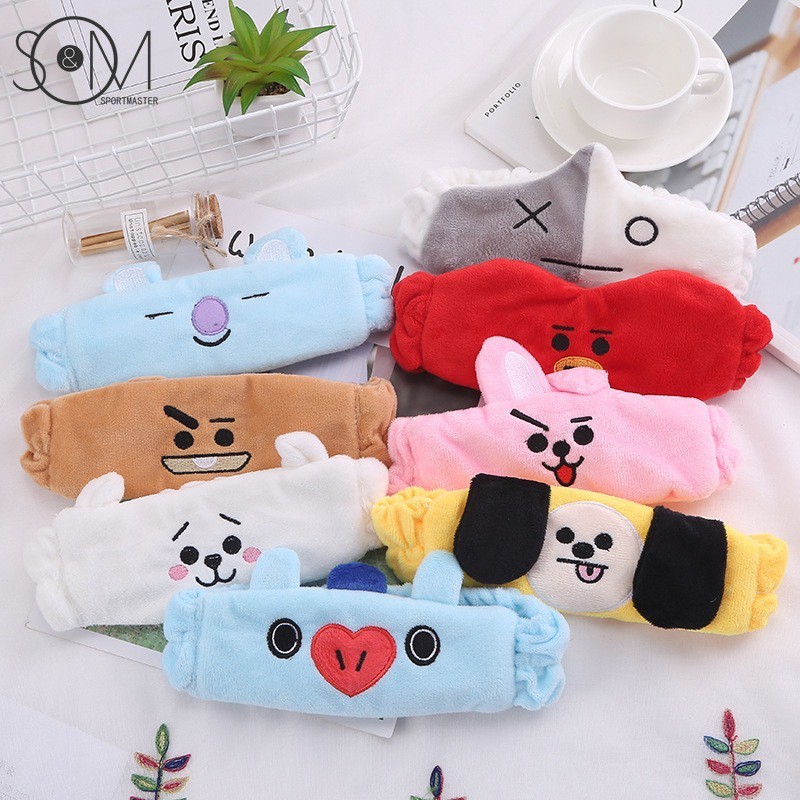 Bts Bt21 Băng Đô Rửa Mặt / Trang Điểm Co Giãn Họa Tiết Bt21 Một Kích Thước Cho Nam Và Nữ