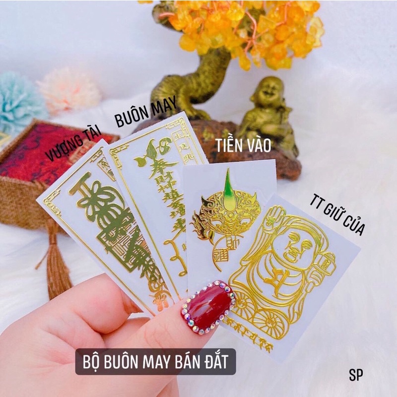 [Đã Thỉnh] Bộ Tứ Linh Phù Dán Điện Thoại May Mắn Tài Lộc Phong Thuỷ